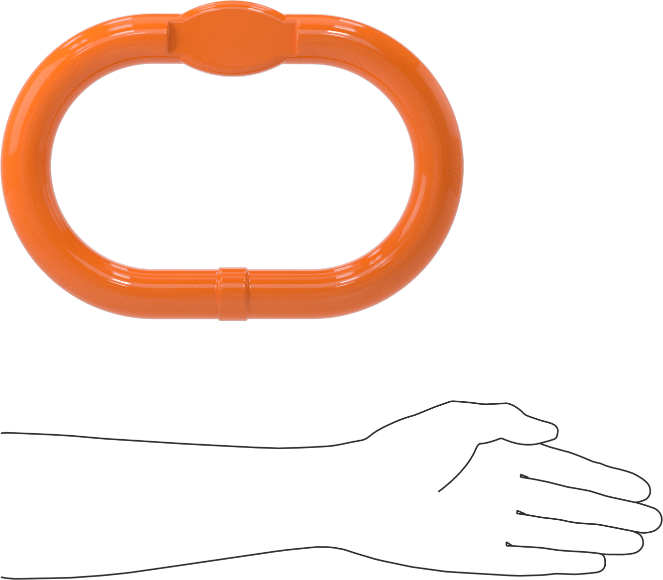 Oblong Chain Ring - for Lifting, for Grade 100 Chain, 5/8 and 3/4 Trade Size (1 Chain)