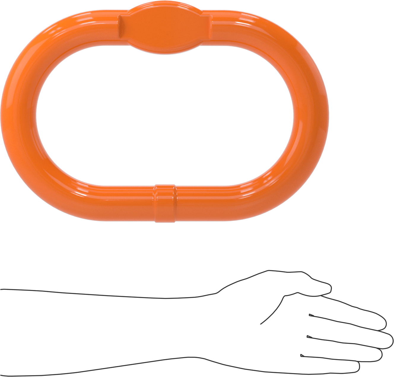 Oblong Chain Ring - for Lifting, for Grade 100 Chain, 3/4 and 7/8 Trade Size (1 Chain)