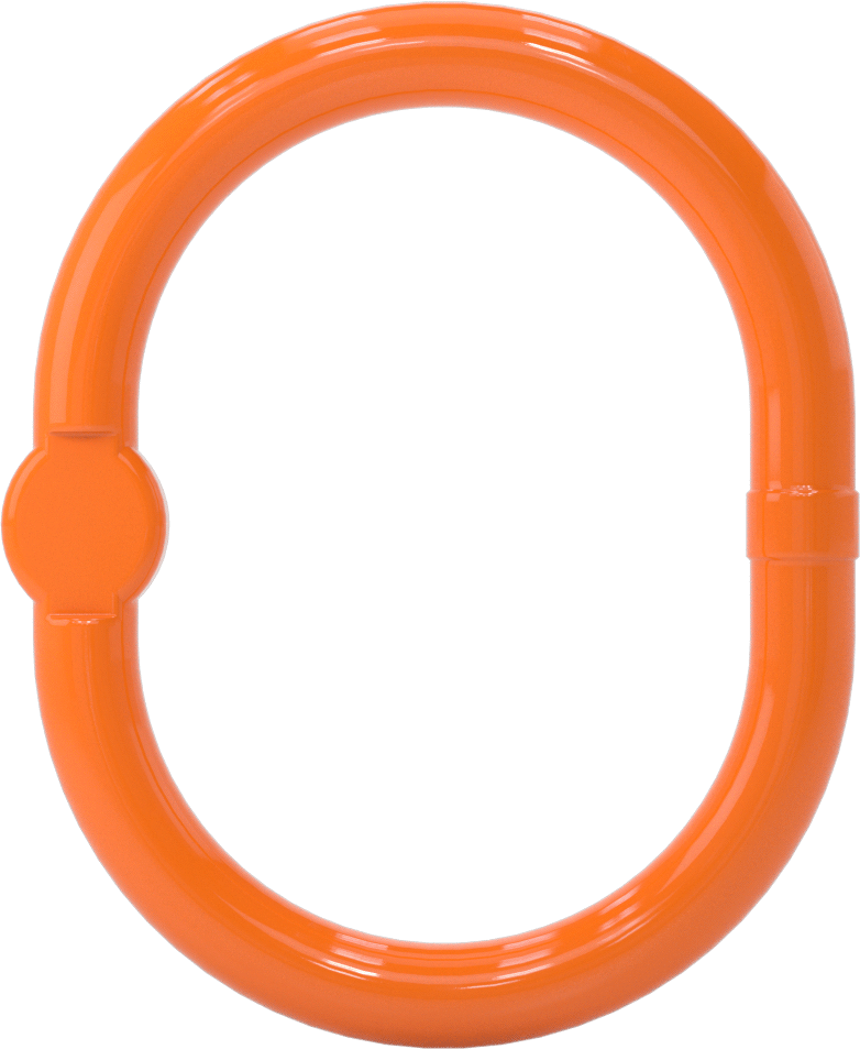 Oblong Chain Ring - for Lifting, for Grade 100 Chain, 7/32 Trade Size (1 Chain)