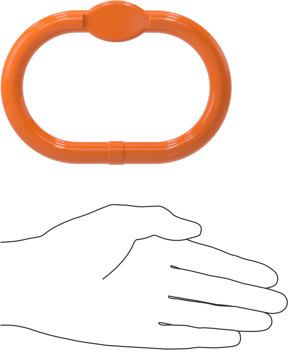 Oblong Chain Ring - for Lifting, for Grade 100 Chain, 7/32 and 9/32 Trade Size (1 Chain)