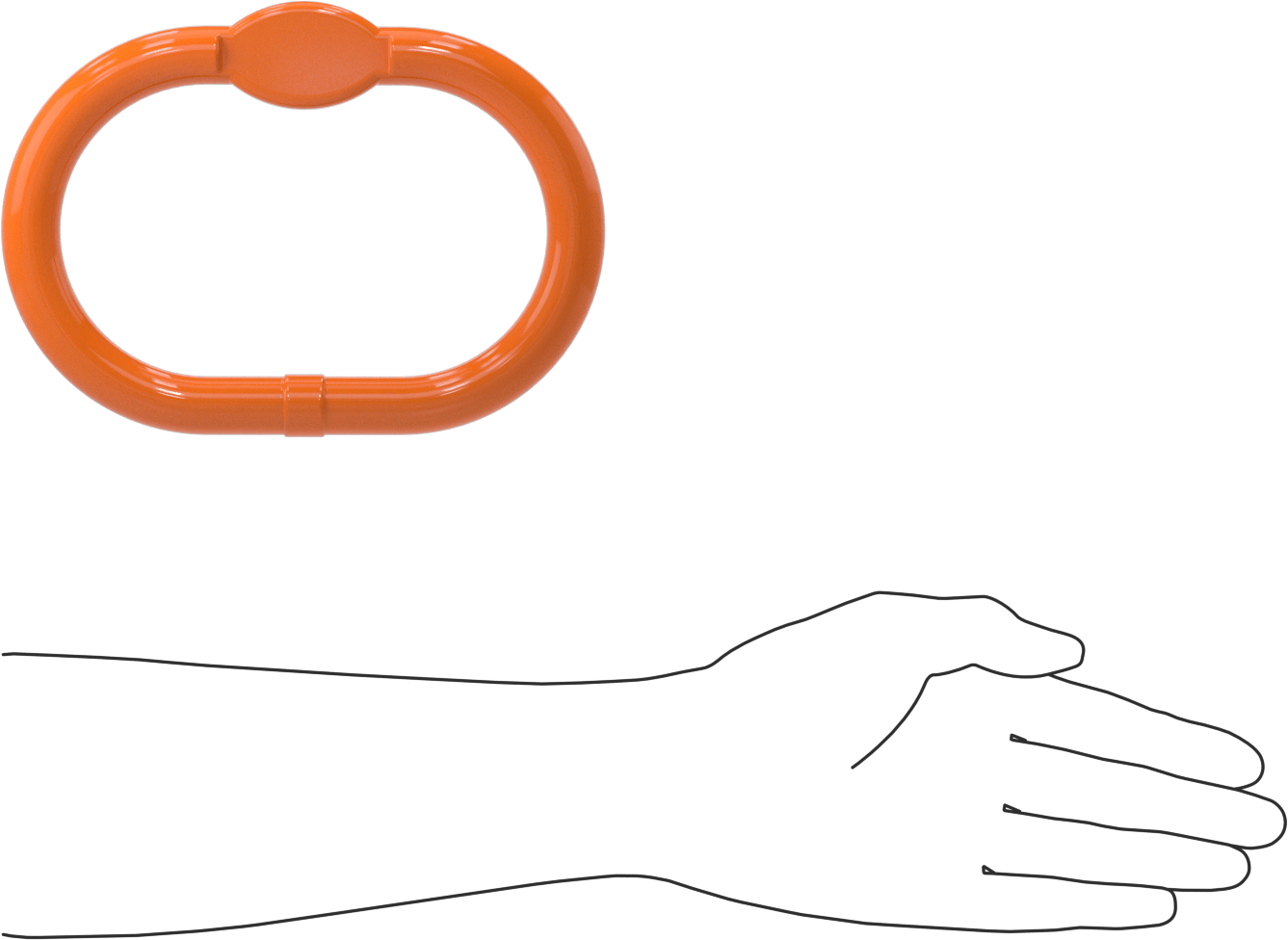 Oblong Chain Ring - for Lifting, for Grade 100 Chain, 5/16 and 3/8 Trade Size (1 Chain)
