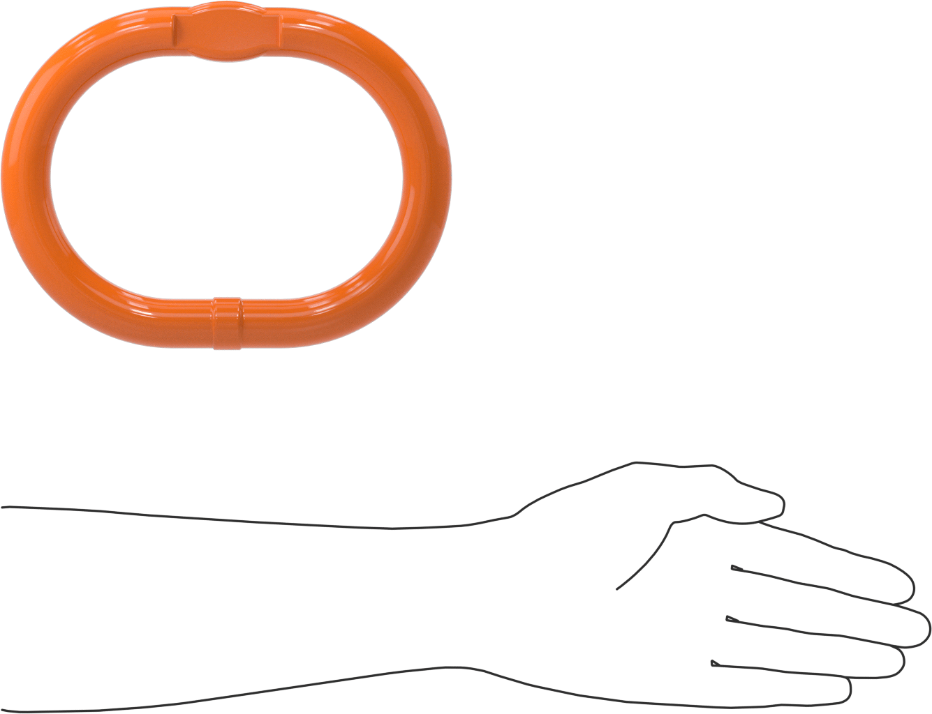 Oblong Chain Ring - for Lifting, for Grade 100 Chain, 3/8 and 1/2 Trade Size (1 Chain)