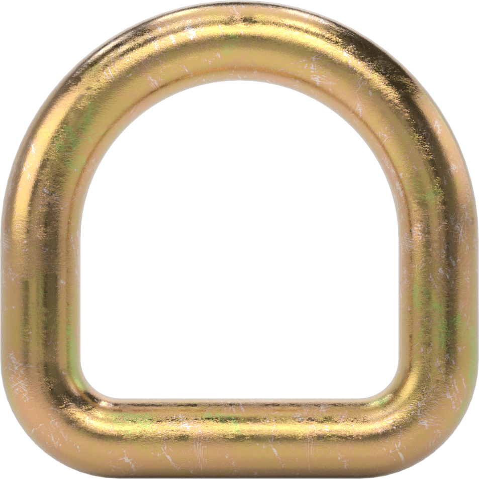Çinko Kaplı Çelik D-Halka, 3/4" Kalınlık, 3" İç Uzunluk