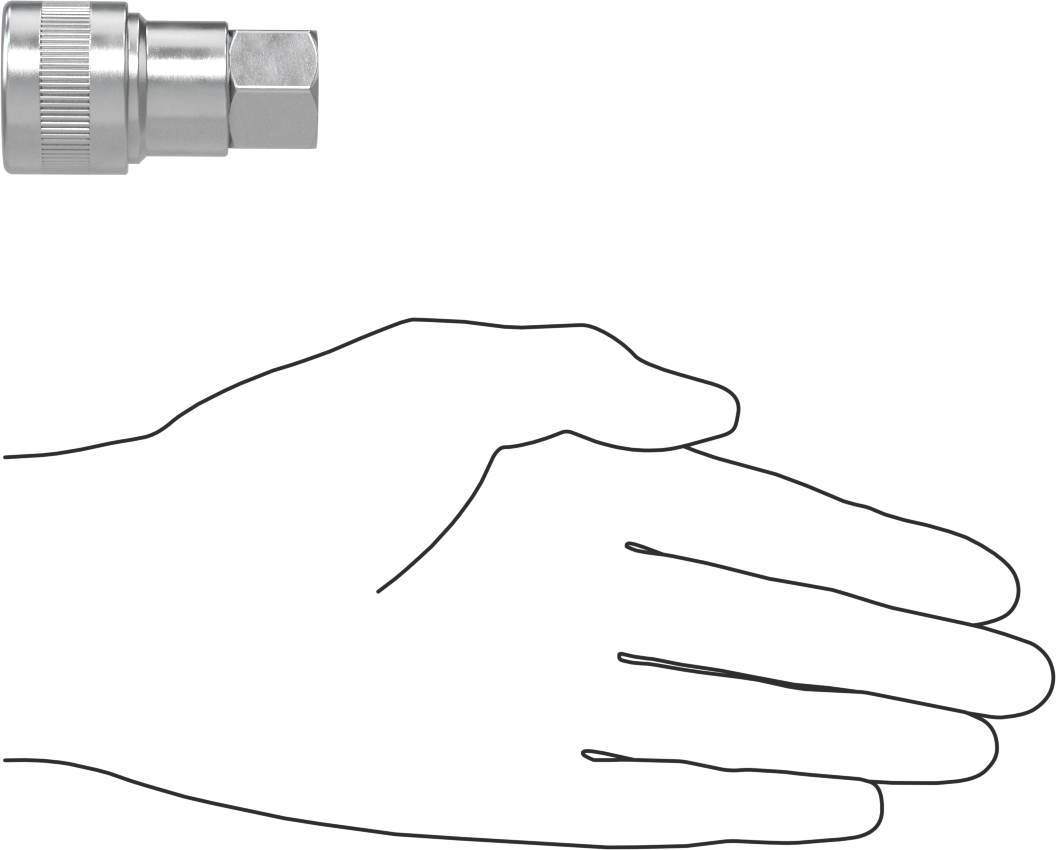 Hava için Schrader Hızlı Bağlantı Kesme Hortum Bağlantısı, Alüminyum Push-to-Connect Soket, 1/4 Boyut, 3/8 NPT Dişi