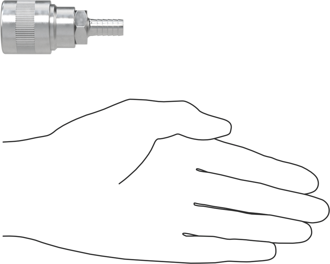 Hava için Schrader Hızlı Bağlantı Kesme Hortum Bağlantısı, Alüminyum Push-to-Connect Soket, 1/4 Boyut, 3/8" Hortum İç Çapı