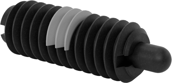Uzun Burunlu Çelik Yaylı Piston, Siyah Oksit, 8-32 Diş, 1 ve 3,3 lb. Kuvvet