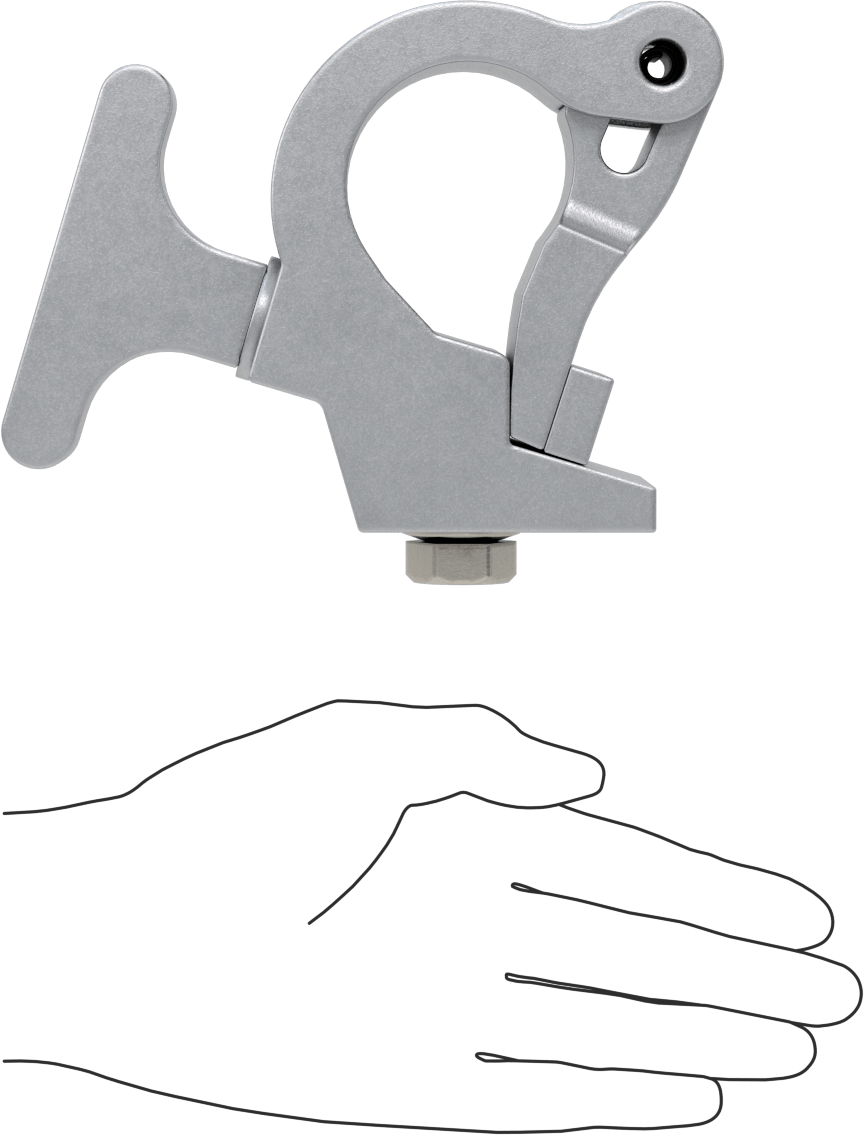 Alüminyum Korkuluk Kelepçesi, 1-7/8“ ila 2” dış çap için, 18-8 Paslanmaz Çelik Cıvata, 1100 lbs. Kapasite
