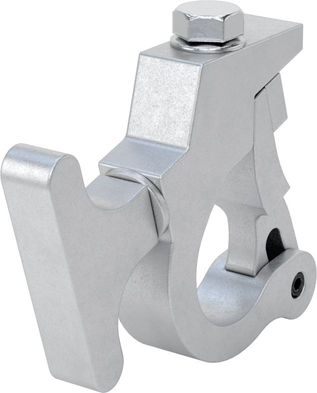 Alüminyum Korkuluk Kelepçesi, 1-7/8“ ila 2” dış çap için, Çinko Kaplı Çelik Cıvata, 600 lbs. Kapasite