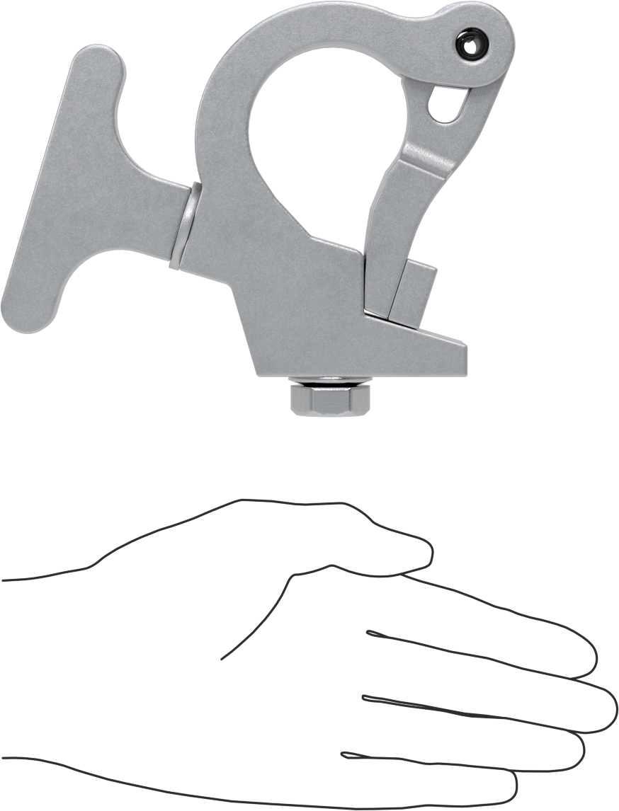 Alüminyum Korkuluk Kelepçesi, 1-7/8“ ila 2” dış çap için, Çinko Kaplı Çelik Cıvata, 600 lbs. Kapasite
