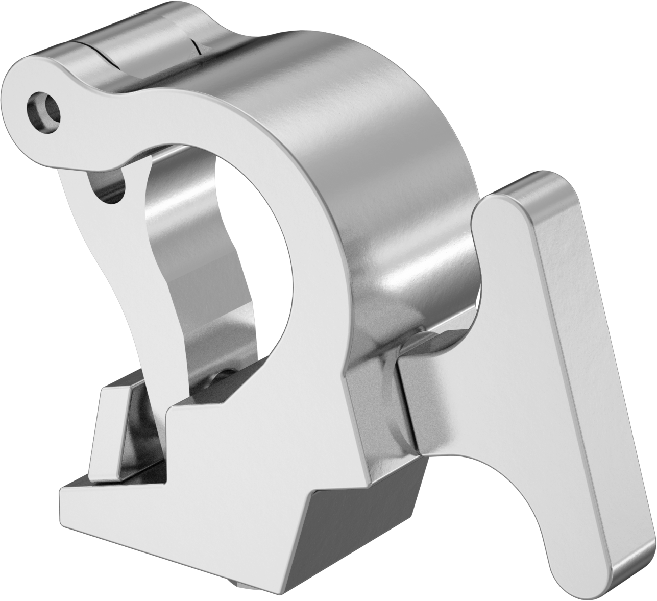 Alüminyum Korkuluk Kelepçesi, 1-7/8“ ila 2” dış çap için, Çinko Kaplı Çelik Cıvata, 1100 lbs. Kapasite