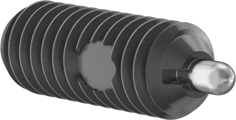Uzun Burunlu Çelik Yaylı Piston, Siyah Oksit, 6-32 Diş, 0,5 ve 3,5 lb. Kuvvet