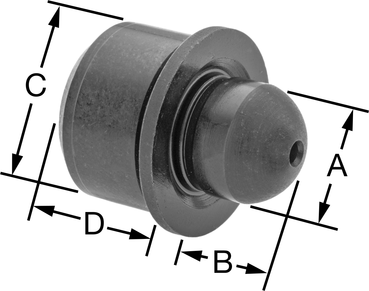 Eşleştirme Yerleştirme Pimi, 6 mm Çap x 6 mm Yüksek Yuvarlak Baş