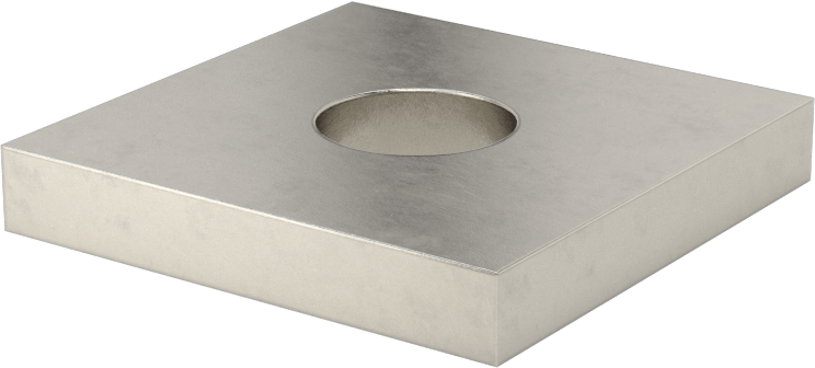 Strut Kanalı Pul, 1/2" Çaplı Çubuk için, 304 Paslanmaz Çelik