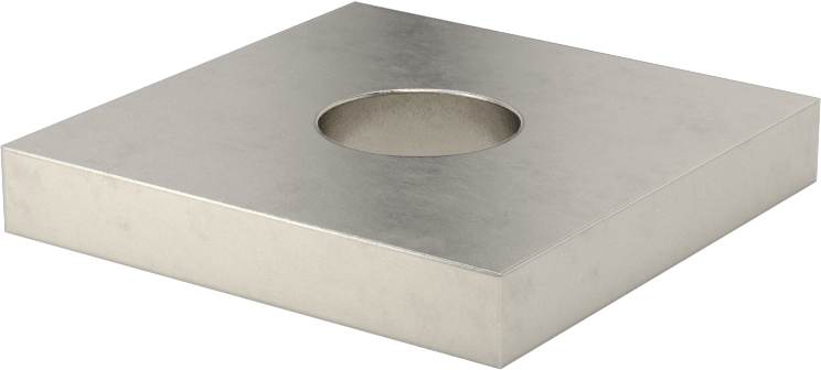 Strut Kanalı Pul, 1/2" Çaplı Çubuk için, 304 Paslanmaz Çelik