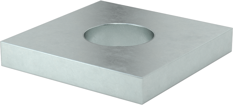 Strut Kanalı Pul, 5/8" Çaplı Çubuk için, Çinko Kaplı Çelik