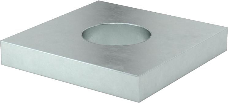 Strut Kanalı Pul, 5/8" Çaplı Çubuk için, Çinko Kaplı Çelik