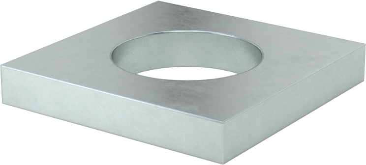 Strut Kanalı Pul, 7/8" Çaplı Çubuk için, Çinko Kaplı Çelik