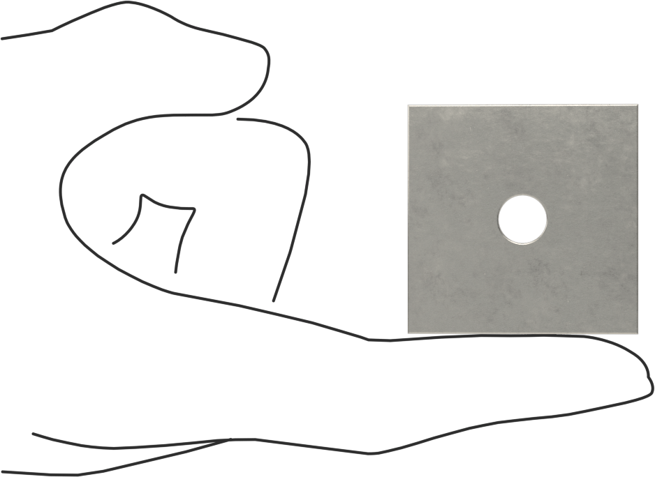 Strut Kanalı Pul, 5/16" Çaplı Çubuk için, 304 Paslanmaz Çelik