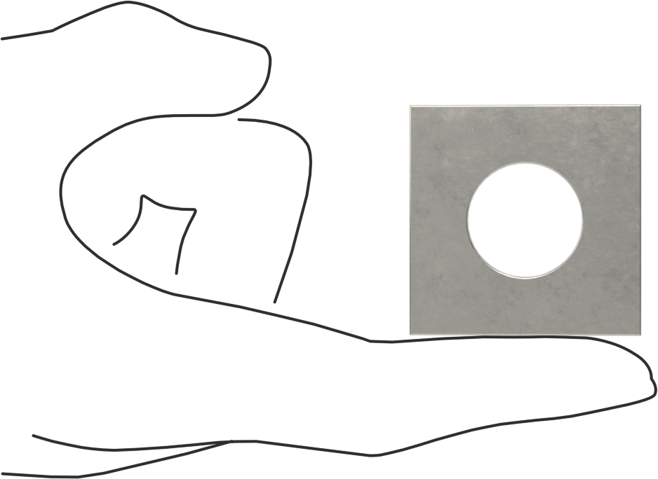 Strut Kanalı Pul, 3/4" Çaplı Çubuk için, 304 Paslanmaz Çelik