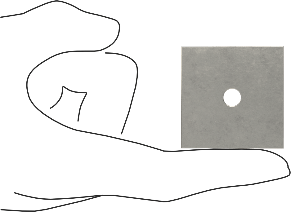 Strut Kanalı Pul, 1/4" Çaplı Çubuk için, 304 Paslanmaz Çelik