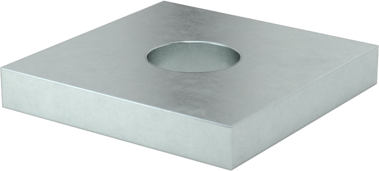 Strut Kanalı Pul, 12 mm Çaplı Çubuk için, Çinko Kaplı Çelik