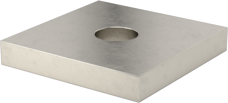 Strut Kanalı Pul, 10 mm Çaplı Çubuk için, 304 Paslanmaz Çelik