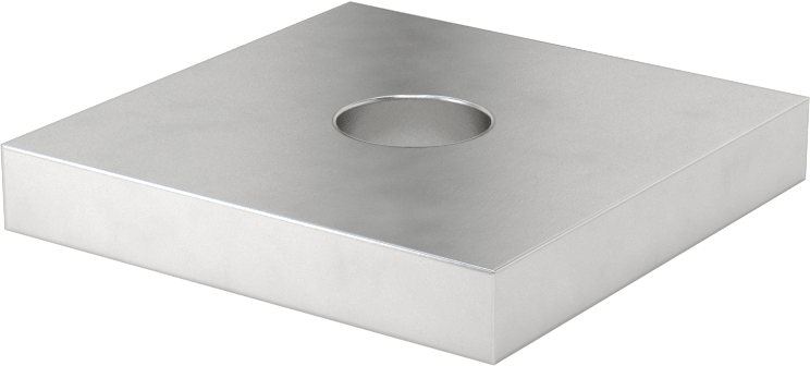 Strut Kanalı Pul, 3/8" Çaplı Çubuk için, Alüminyum