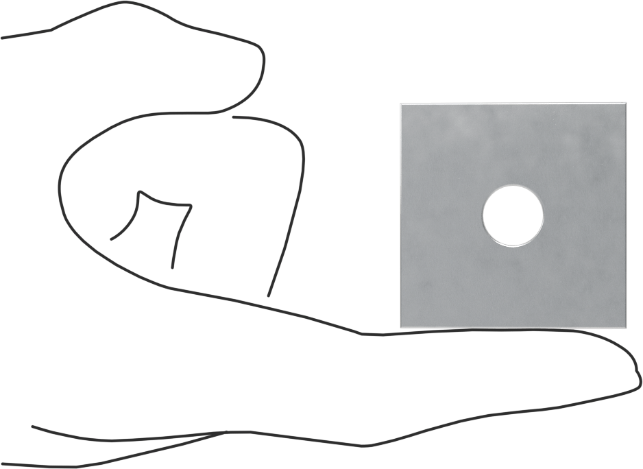 Strut Kanalı Pul, 3/8" Çaplı Çubuk için, Alüminyum