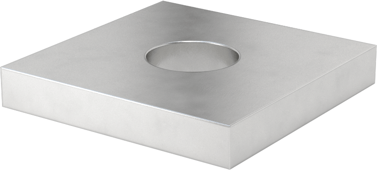 Strut Kanalı Pul, 1/2" Çaplı Çubuk için, Alüminyum