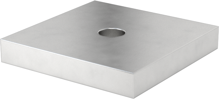 Strut Kanalı Pul, 1/4" Çaplı Çubuk için, Alüminyum