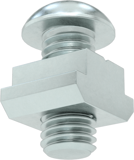 T-Yivli Çerçeve, Uç Beslemeli Kendinden Hizalamalı Somun ve M8 Düğme Başlı, 45 mm Ray