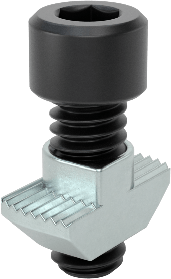 T-Yivli Çerçeve, Çekiç Somunu ve 1/4"-20 Soket Başlığı, 1,5" ve 40 mm Yüksek Ray