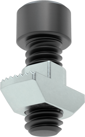 T-Yivli Çerçeve, Çekiç Somunu ve 1/4"-20 Soket Başlığı, 1,5" ve 40 mm Yüksek Ray