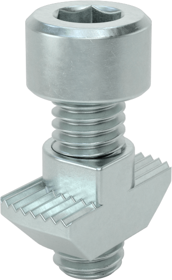 T-Yivli Çerçeve, Takılabilir Çekiç Somunu ve M6 Lokma Başlı, 1,5 inç ve 40 mm Ray
