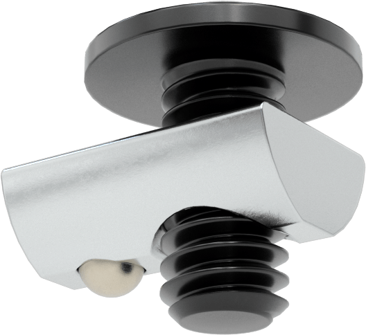 T-Yivli Çerçeve, Yaylı Somun ve Düğme Başlı, 1" ve 25 mm Ray