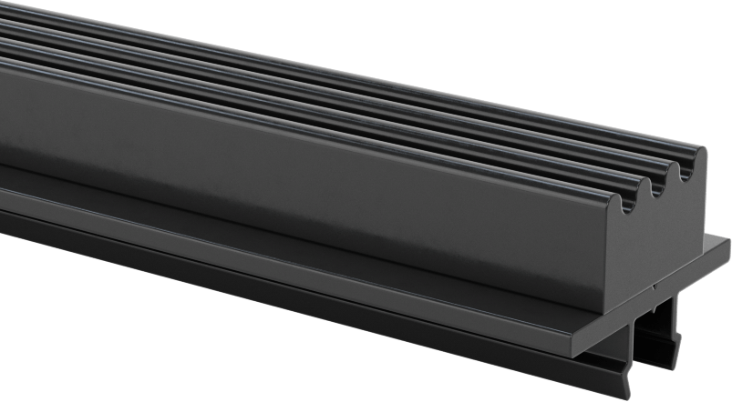 T-Yivli Çerçeve, 1,5 inç ve 40 mm Yüksekliğinde Tek Ray için Katı Conta, 5/8" Genişlik