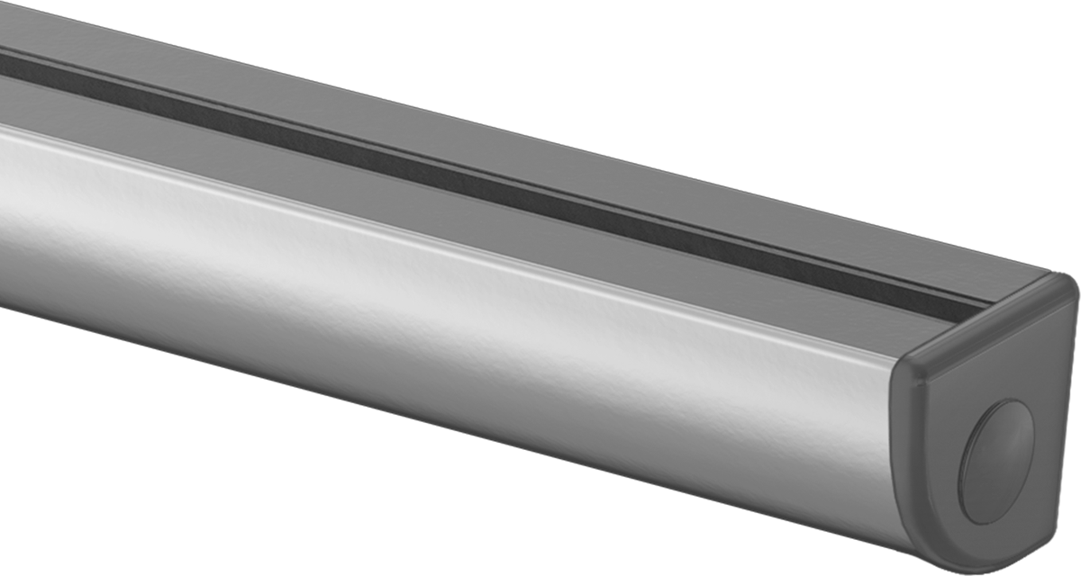End Cap for Single Radius Two Slot Rails