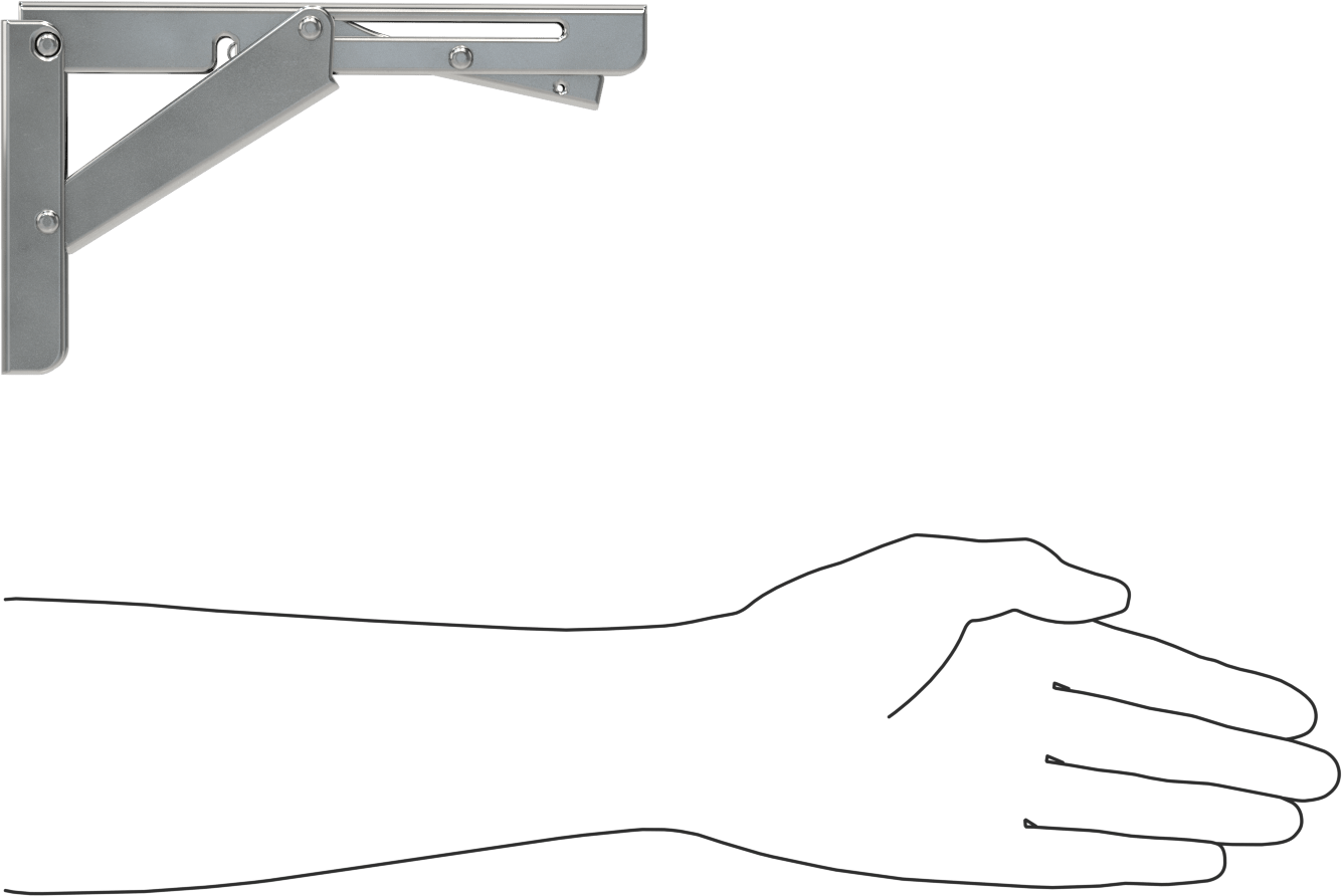 T-Yivli Çerçeve, Raf Konsolu, 1" Yükseklikli Tek Ray için, 1-1/8" Genişlik