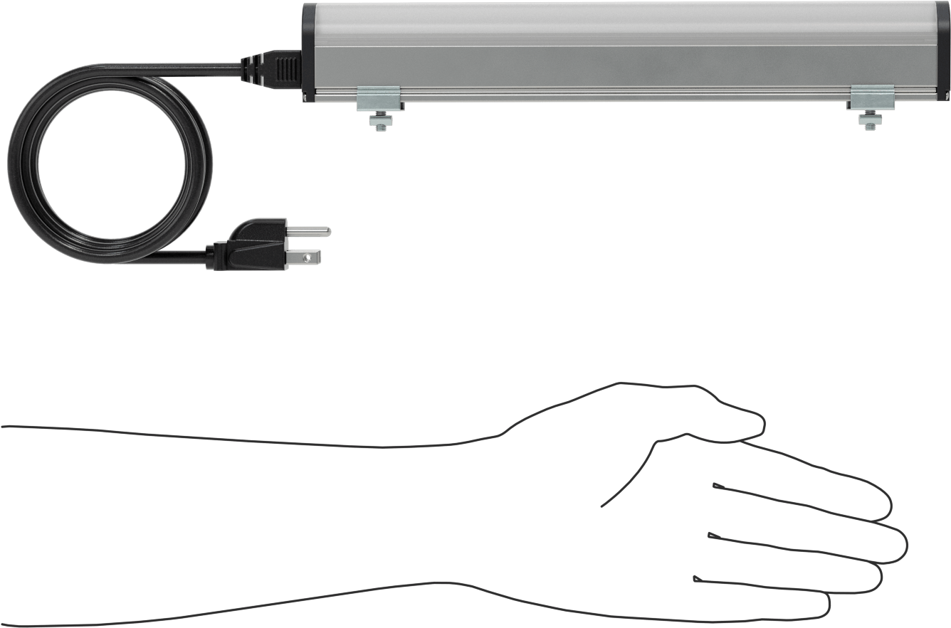 T-Yivli Çerçeve, Şerit Işık, 1-1/4" Genişlik, 11-3/4" Uzunluk, 750 Lumens