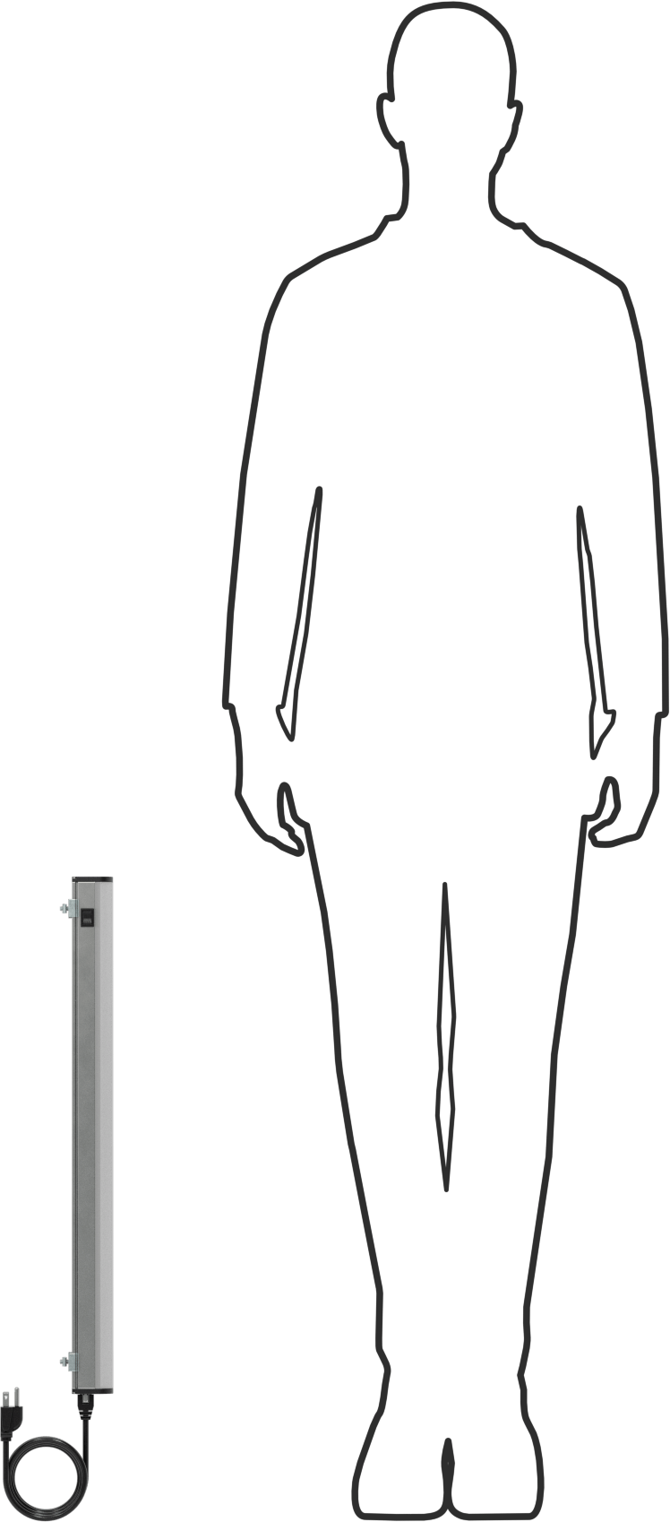 T-Yivli Çerçeve, Şerit Işık, 1-1/4" Genişlik, 23-3/4" Uzunluk, 1500 Lumens