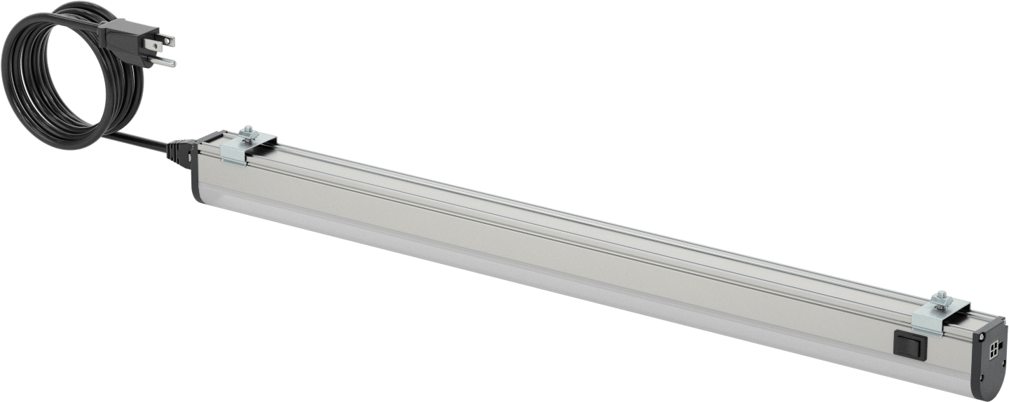 T-Yivli Çerçeve, Şerit Işık, 1-1/4" Genişlik, 23-3/4" Uzunluk, 1500 Lumens