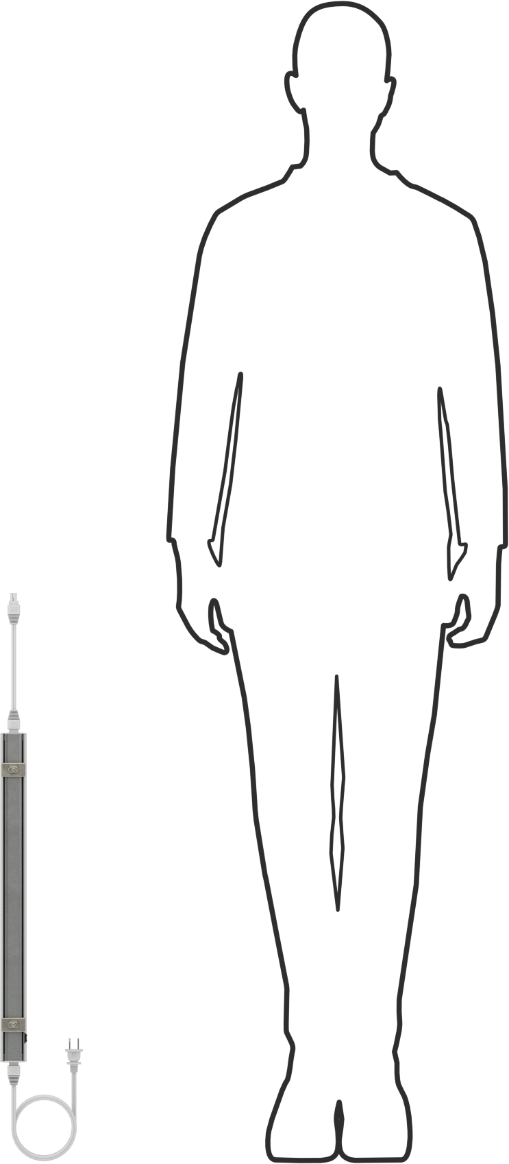 T-Yivli Çerçeve, Şerit Işık, 1-1/2" Genişlik, 19" Uzunluk, 836 Lumens