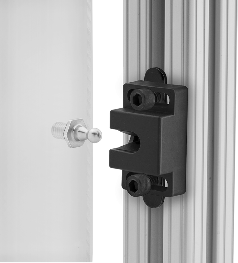 Rail-to-Panel Grab Latch