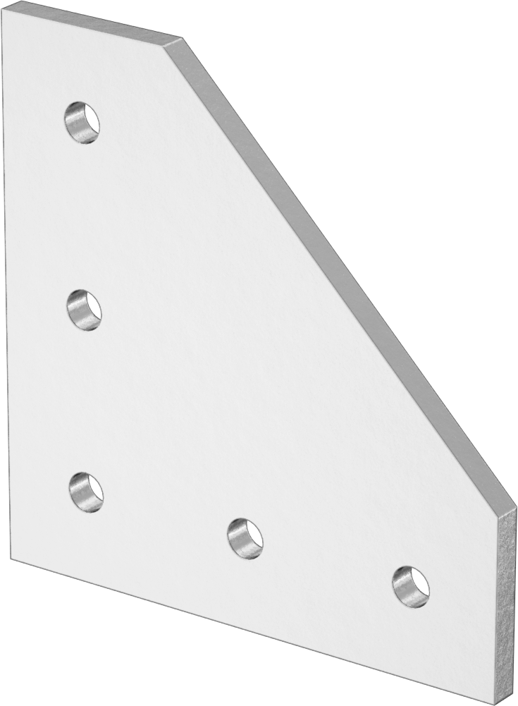 T-Yivli Çerçeve, 1" Yüksek Ray için Sarı 90 Derece Açılı Braket, 3" Uzunluk