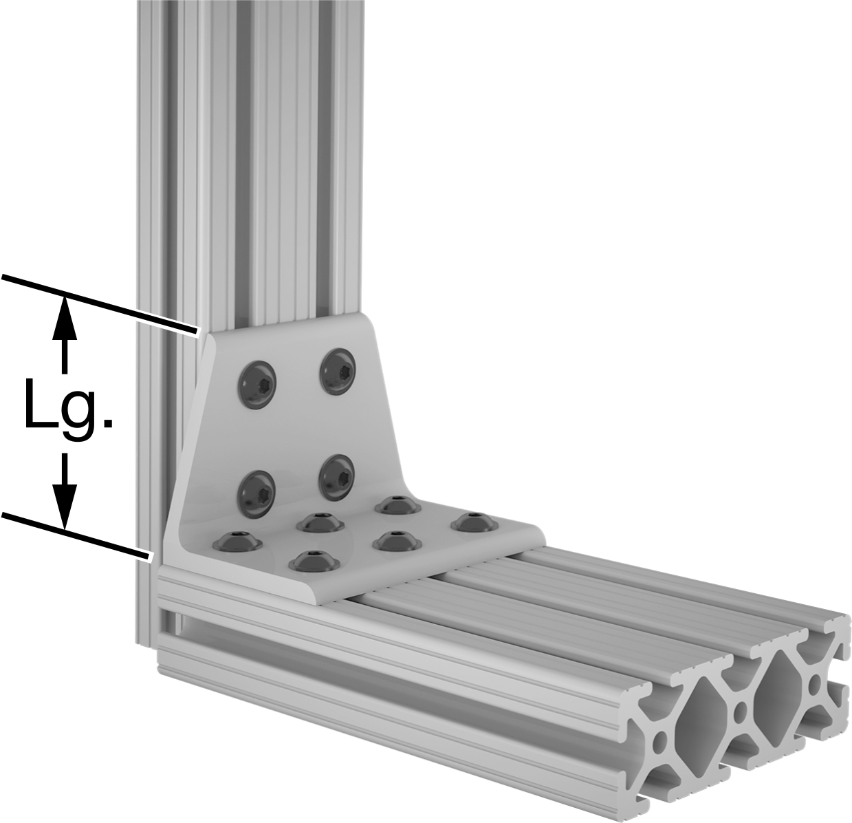 Center Adapter Bracket for Triple to Double/Quad Rails