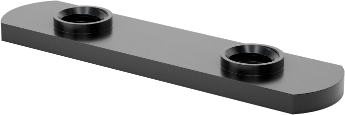 T-Yivli Çerçeve, 1" Yüksek Tek Ray için Uç Beslemeli Çift Somun, 1/4"-20 Diş
