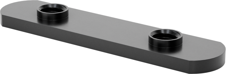 T-Yivli Çerçeve, 1,5" Yüksek Ray İçin Uçtan Beslemeli Çift Somun, 5/16"-18 Diş Boyutu