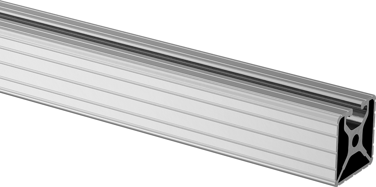 T-Yivli Çerçeve, Tek Yuvalı Ray, 1“ Yükseklik x 1” Genişlik