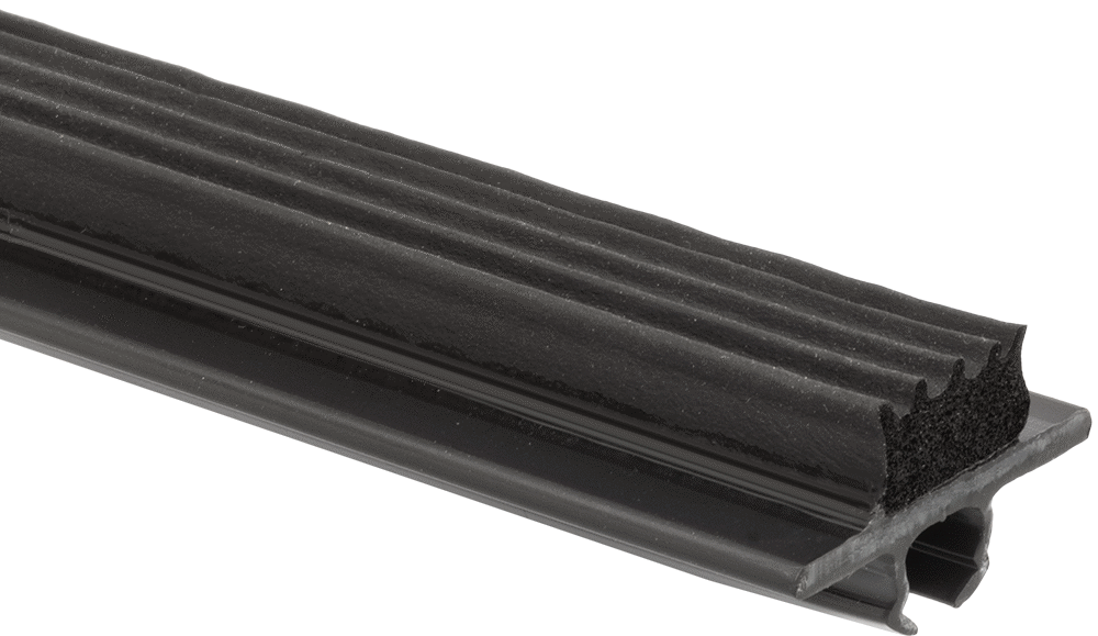 T-Yivli Çerçeve, 1,5 inç ve 40 mm Yüksekliğinde Tek Ray için Katı Conta, 1/2" Genişlik