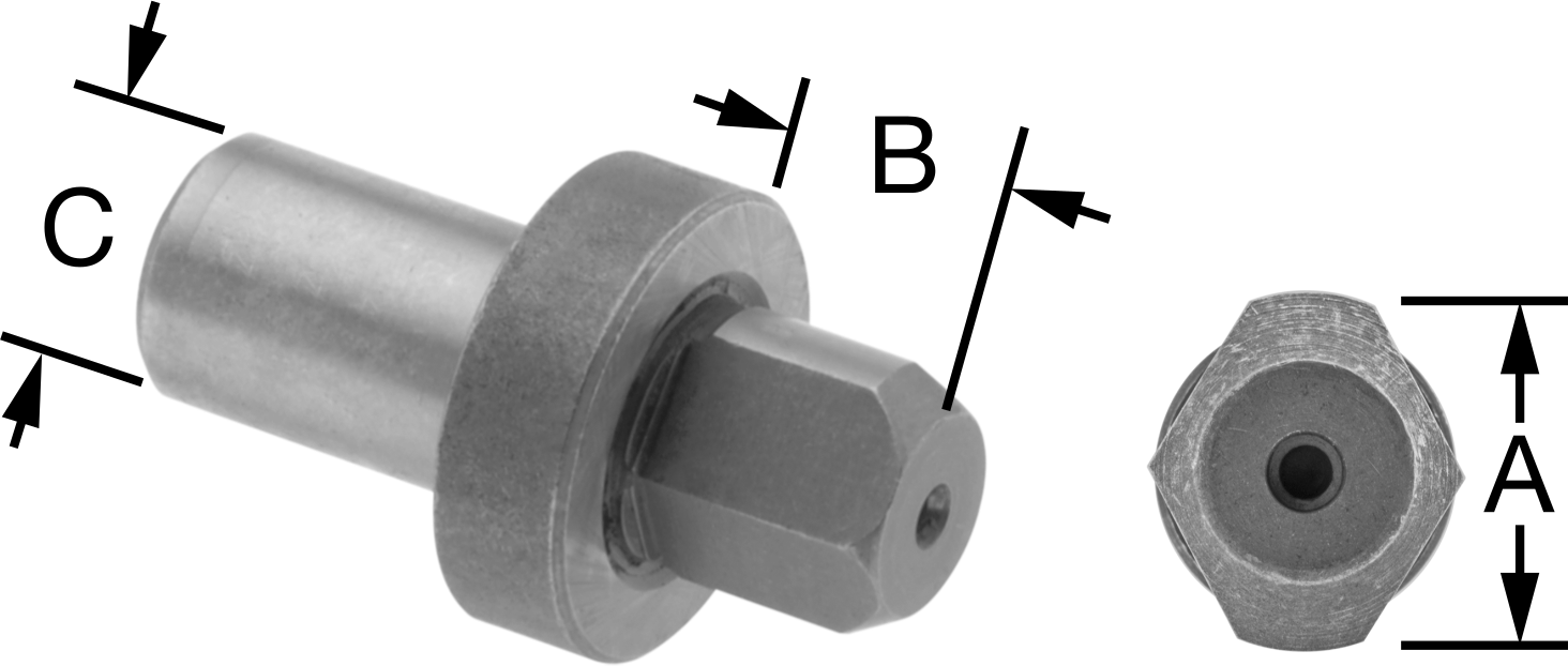 Omuz Tipi Yerleştirme Pimi, 5/8" Çaplı Elmas Başlı